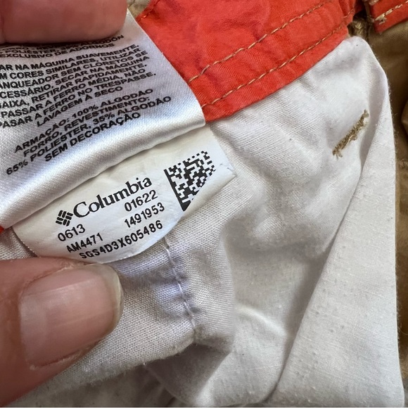 Columbia AM4471 Mens Washed Out Cotton Chino Short LIGHTWEIGHT Sz 36 x 10 Tan - Picture 10 of 10